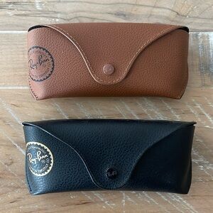 Ray-Ban Sunglasses Cases. (2 included) 1 black & 1 brown